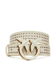 PINKO Pasek Damski Love Berry H3 Belt 20251 PLT01 100125 A11W Biały. Białe paski Pinko, bez wzorów, ze skóry. Za 489.99 zł.