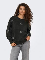 ONLY Bluza w kolorze czarnym rozmiar: XS. Czarne bluzy Only, xs, bez wzorów, bez kaptura. Za 97.05 zł.