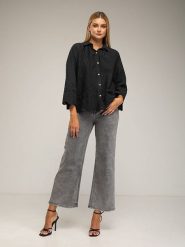 Tantra Bluzka w kolorze czarnym rozmiar: onesize. Czarne bluzki Tantra, bez wzorów, z bawełny, bez kołnierzyka, bez ramiączek. Za 173.99 zł.