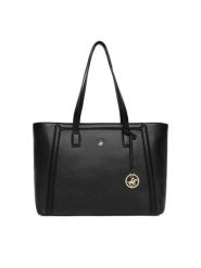 Beverly Hills Polo Club Torebka C-BHPC-L-007-08 Czarny. Czarne torebki klasyczne Beverly Hills Polo Club, bez wzorów, z materiału, bez dodatków. Za 229.99 zł.
