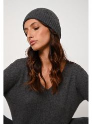 AUTHENTIC CASHMERE Kaszmirowa czapka "Scott" w kolorze antracytowym rozmiar: onesize. Czarne czapki AUTHENTIC CASHMERE, bez wzorów, z kaszmiru. Za 158.47 zł.