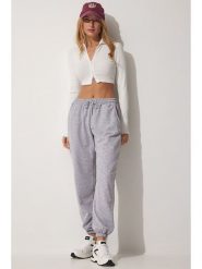Happiness Istanbul Spodnie dresowe w kolorze jasnoszarym rozmiar: 40. Szare spodnie dresowe Happiness Istanbul, bez wzorów, z dresówki. Za 56.99 zł.