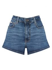 Guess Jeans Szorty jeansowe W5YD0Y D5R11 Niebieski Regular Fit. Niebieskie szorty Guess Jeans, z aplikacjami, z bawełny. Za 299.99 zł.