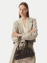 Calvin Klein Torebka Emblem Trio Pebble LV04F3743G Brązowy. Brązowe torebki klasyczne Calvin Klein, bez wzorów, ze skóry, bez dodatków. Za 649.99 zł.