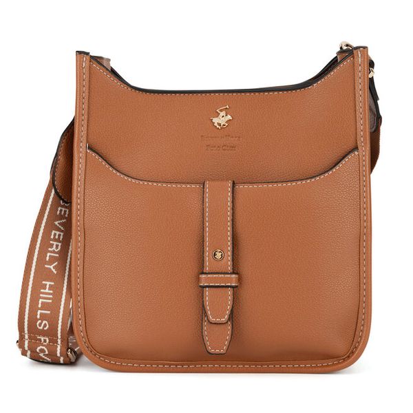 Torebka Beverly Hills Polo Club. Brązowe listonoszki Beverly Hills Polo Club, bez wzorów, bez dodatków. Za 179.99 zł.