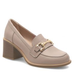 Półbuty Clara Barson. Brązowe czółenka Clara Barson, bez wzorów, bez obcasa, na obcasie, bez zapięcia. Za 149.99 zł.