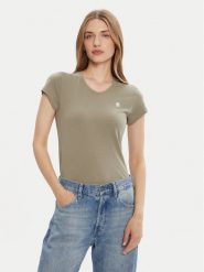 G-Star Raw T-Shirt Eyben D24533-4107 Zielony Slim Fit. Zielone t-shirty G-Star, s, bez wzorów, z bawełny, bez kołnierzyka, bez ramiączek. Za 112.99 zł.