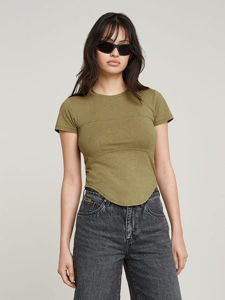G-Star Koszulka w kolorze khaki rozmiar: L. Brązowe bluzki G-Star, l, bez wzorów, z bawełny, retro, bez kołnierzyka, bez ramiączek. Za 83.03 zł.
