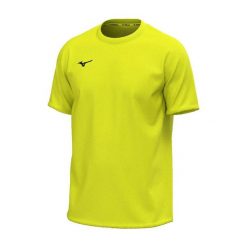 T-shirt Mizuno Team Training. Żółte t-shirty Mizuno, bez wzorów, bez kołnierzyka, bez ramiączek. Za 118.50 zł.