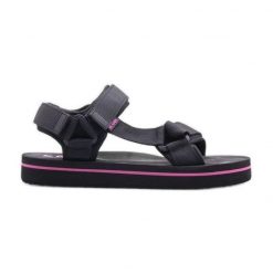 Sandały Lee Cooper LCW-24-05-2751L czarne. Czarne sandały bez wzorów, z materiału, bez obcasa, bez zapięcia. W wyprzedaży za 132.31 zł.
