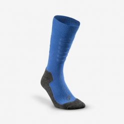 Skarpety narciarskie dla dorosłych Quechua 500. Niebieskie skarpety WED'ZE, bez wzorów, z elastanu. Za 39.99 zł.