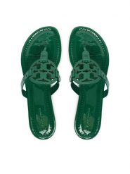 Tory Burch Japonki 76734 Beżowy. Brązowe klapki Tory Burch, bez wzorów, ze skóry, bez obcasa. Za 1,149.00 zł.