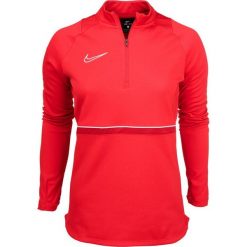 Bluza sportowa damska Nike Dri-Fit Academy. Czerwone bluzy sportowe Nike, na zimę, bez wzorów, bez kaptura. Za 140.77 zł.