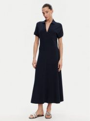 Tommy Hilfiger Sukienka codzienna WW0WW44514 Granatowy Regular Fit. Niebieskie sukienki TOMMY HILFIGER, na co dzień, m, bez wzorów, z lyocellu, bez kołnierzyka, bez ramiączek, proste. Za 349.99 zł.