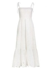 Sublevel Sukienka w kolorze białym rozmiar: L/XL. Białe sukienki Sublevel, l, bez wzorów, z bawełny, bez kołnierzyka, bez ramiączek, maxi. Za 205.93 zł.