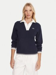 Lacoste Bluza SF8634 Granatowy Regular Fit. Niebieskie bluzy Lacoste, bez wzorów, z syntetyku, bez kaptura. Za 839.99 zł.