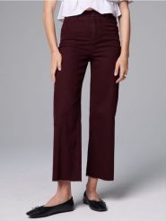 Jeansy culotte z wysokim stanem - brązowy. Brązowe jeansy Sinsay, bez wzorów, z podwyższonym stanem. Za 59.99 zł.