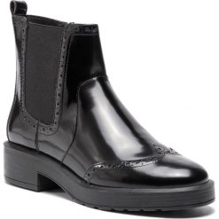 Botki GEOX - D Kenly B D849PB 03854 C9999 Black. Czarne botki Geox, bez wzorów, z materiału, bez obcasa, bez zapięcia. W wyprzedaży za 329.00 zł.