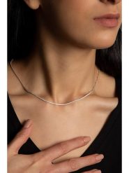 Heliophilia Srebrny naszyjnik z cyrkoniami - dł. 43 cm rozmiar: onesize. Szare naszyjniki Heliophilia, z cyrkonią, srebrne. Za 151.45 zł.