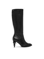 KARL LAGERFELD Kozaki KL39175 Czarny. Czarne kozaki KARL LAGERFELD, ze skóry, bez obcasa, na słupku, bez zapięcia. Za 1,509.00 zł.
