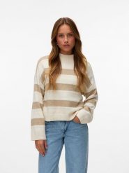 Vero Moda Sweter w kolorze beżowym rozmiar: XS. Brązowe swetry Vero Moda, xs, bez wzorów, bez ramiączek. Za 74.46 zł.
