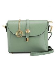 Pia Sassi Skórzana torebka "La Marmora" w kolorze miętowym - 25 x 19 x 8 cm rozmiar: onesize. Zielone torby na ramię Pia Sassi, bez wzorów, z materiału, na ramię, bez dodatków. Za 252.99 zł.