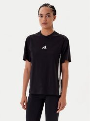Adidas T-Shirt Essentials 3-Stripes JD0846 Czarny Regular Fit. Czarne t-shirty Adidas, s, bez wzorów, z bawełny, bez kołnierzyka, bez ramiączek. Za 119.99 zł.