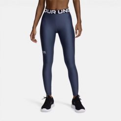 Legginsy treningowe damskie Under Armour HeatGear. Niebieskie legginsy Under Armour, m, bez wzorów. Za 129.99 zł.