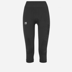 Legginsy termoaktywne damska MILLET Drynamic Soft 3/4 Tight W. Czarne legginsy Millet, s, bez wzorów, z dzianiny, długie. Za 199.00 zł.