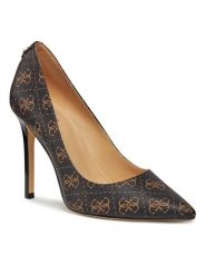 Guess Szpilki FL8G11 FAL08 Brązowy. Brązowe szpilki Guess, z aplikacjami, ze skóry, bez obcasa, na szpilce, bez zapięcia. Za 389.99 zł.