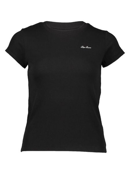 Pepe Jeans Koszulka w kolorze czarnym rozmiar: M. Czarne bluzki Pepe Jeans, m, bez wzorów, z jeansu, bez kołnierzyka, bez ramiączek. Za 92.21 zł.