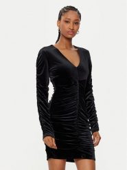 Guess Sukienka koktajlowa W5RK30 KCM62 Czarny Bodycon Fit. Czarne sukienki Guess, l, z aplikacjami, z syntetyku, wizytowe, bez kołnierzyka, bez ramiączek, bodycon. Za 377.00 zł.