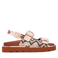 Sandały M Missoni. Brązowe sandały M Missoni, bez wzorów, bez obcasa, na płaskiej podeszwie, bez zapięcia. Za 2,379.00 zł.