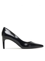 Calvin Klein Szpilki Ess Stiletto 70 Shiny Lth HW0HW02828 Czarny. Czarne szpilki Calvin Klein, bez wzorów, ze skóry, bez obcasa, na szpilce, bez zapięcia. Za 699.99 zł.