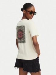 RVCA T-Shirt Daily 23B351502 Kremowy Regular Fit. Białe t-shirty RVCA, l, bez wzorów, z bawełny, bez kołnierzyka, bez ramiączek. Za 119.99 zł.
