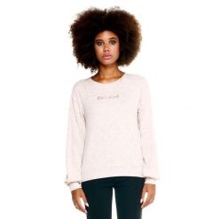 Bluza z wełna z ściągacze na co dzień na siłownię. Brązowe bluzy LEONE 1947 APPAREL, bez wzorów, z poliesteru, bez kaptura. W wyprzedaży za 124.24 zł.