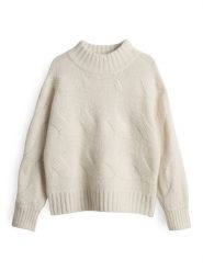 OPUS Sweter "Portree" w kolorze kremowym rozmiar: 34. Brązowe swetry Opus, bez wzorów, z wełny, bez ramiączek. Za 143.99 zł.