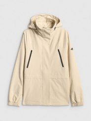 4F Parka przejściowa membrana 5000 damska - beżowa XXL. Brązowe parki 4f, l, ze skóry, bez kaptura. Za 399.99 zł.