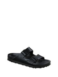 Birkenstock Klapki "Arizona" w kolorze czarnym rozmiar: 37. Czarne klapki Birkenstock, bez wzorów, z otwartym noskiem, bez obcasa. Za 202.03 zł.