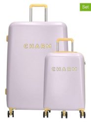 Charm Walizki (2 szt.) w kolorze fioletowym rozmiar: onesize. Różowe walizki Charm, bez wzorów. Za 434.99 zł.