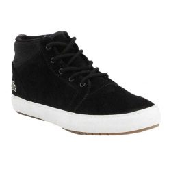 Damskie Zamszowe Buty Sportowe Ampthill. Czarne trekkingi Lacoste, z materiału, trekkingowe. Za 784.99 zł.
