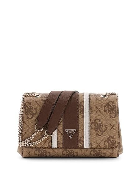 Guess Torebka Noelle II HWSS96 72210 Brązowy. Brązowe listonoszki Guess, z aplikacjami, ze skóry, bez dodatków. Za 376.99 zł.