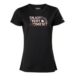 Koszulka Damska Fingal VIII Enjoy Every Moment. Czarne bluzki Regatta, m, bez wzorów, sportowe, bez kołnierzyka, bez ramiączek. Za 36.99 zł.