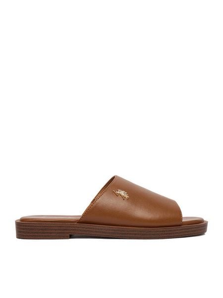 U.S. Polo Assn. Klapki EO-MARINA003W/6Y1 Brązowy. Brązowe klapki U.S. Polo Assn., bez wzorów, z materiału, bez obcasa. Za 111.99 zł.