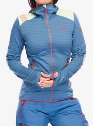 Bluza z kapturem damska La Sportiva Lucendro Thermal Hoody. Niebieskie bluzy La Sportiva, l, bez wzorów, z materiału, z kapturem. Za 648.99 zł.