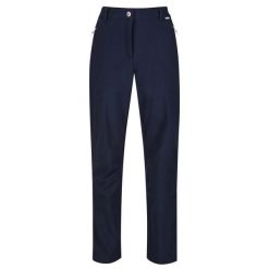 Damskie Spodnie Trekkingowe Softshell Geo II. Niebieskie spodnie narciarskie Regatta, l, bez wzorów, z softshellu, trekkingowe. Za 197.99 zł.