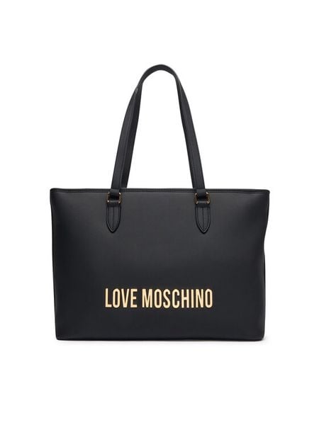 LOVE MOSCHINO Torebka JC4190PP1PKD0000 Czarny. Czarne shopper Love Moschino, bez wzorów, ze skóry, bez dodatków. Za 754.99 zł.