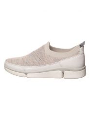 Clarks Skórzane sneakersy "Tri Travel" w kolorze białym rozmiar: 39. Białe trampki Clarks, bez wzorów, bez zapięcia. Za 237.73 zł.