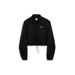 Bluza sportowa damska Vans Left Chest Half Zip. Czarne bluzy Vans, s, bez wzorów, bez kaptura. Za 425.00 zł.