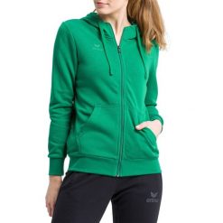 Damska bluza z kapturem zapinana na zamek Erima Basic. Zielone bluzy Erima, xs, bez wzorów, z bawełny, z kapturem. Za 328.99 zł.